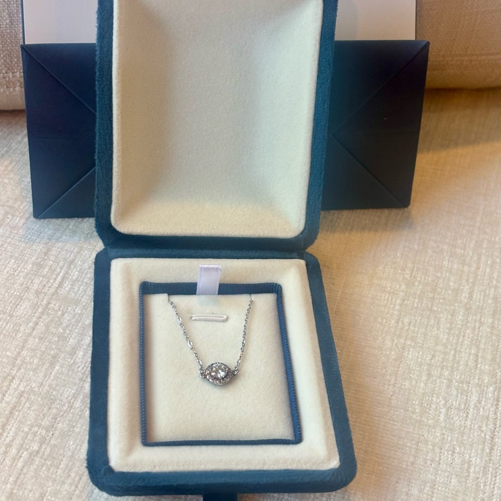 Freesia Gems Silver CZ
Halo Pendant Bracelet NIB
Gift Jewelry